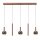 LED Pendelleuchte Kupfer Rauchglas 2200-3300K L:138 cm