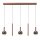 LED Pendelleuchte Kupfer Rauchglas 2200-3300K L:138 cm