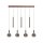 LED Pendelleuchte Kupfer Rauchglas 2200-3300K L:137 cm