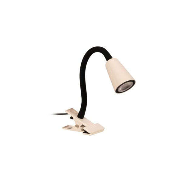 Klemmlampe verstellbar flexibel Beige Schwarz GU10