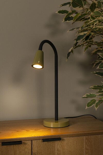 Tischlampe flexibel verstellbar Grün Schwarz GU10 46 cm