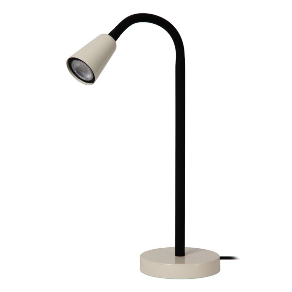 Tischleuchte flexibel verstellbar Beige Schwarz GU10