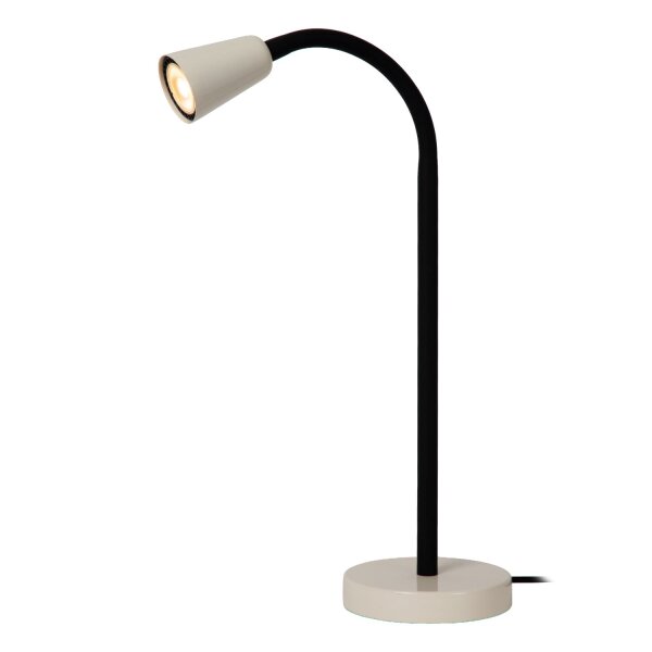 Tischleuchte flexibel verstellbar Beige Schwarz GU10