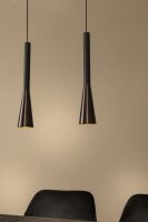 LED Hängelampe Aluminium Schwarz CCT 2700-4000K 130 cm