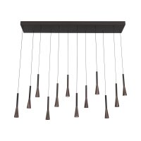 LED Pendelleuchte Schwarz Kaffeebraun 2700-4000K 135 cm