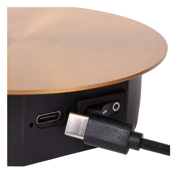 LED Wandlampe Akku Schalter verstellbar Messing 3000K