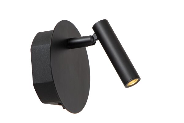 LED Wandlampe Akku Schalter flexibel Schwarz 3000K