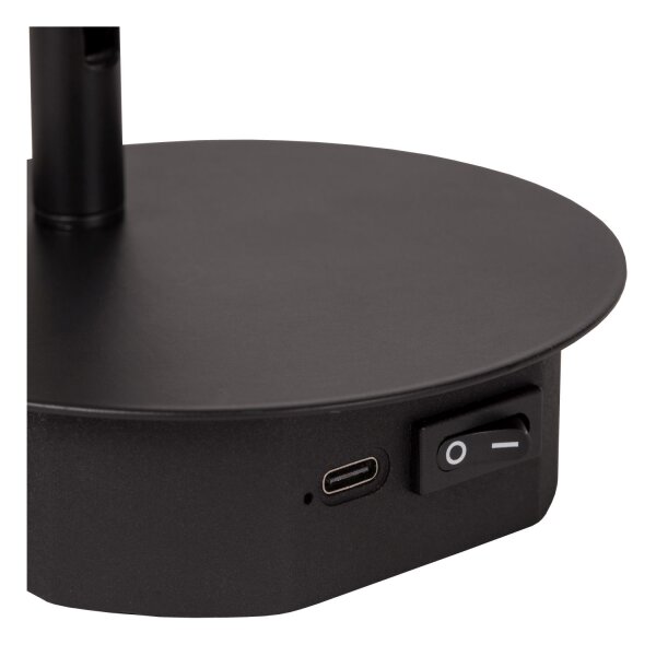LED Wandlampe Akku Schalter flexibel Schwarz 3000K