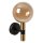 Wandlampe USB-C Glas Bernstein Schwarz Gold G9 GU10