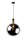 Hängelampe verstellbar Schwarz Rauchglas E27 B:40 cm