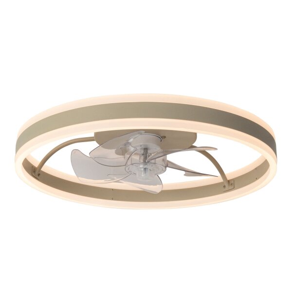 LED Deckenventilator mit Licht dimmbar Taupe 2700-4000K