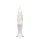 Elégante lampe à lave ANGELINA Blanc Argent Paillettes 40cm