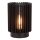 LED Tischlampe Akku Touchdimmer Holz Schwarz 2200K