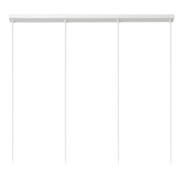 Hängelampe verstellbar Seide Weiß E27 L:127 cm