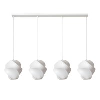 Hängelampe verstellbar Seide Weiß E27 L:127 cm