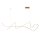 LED Pendelleuchte verstellbar Champagner 2700K L:165 cm