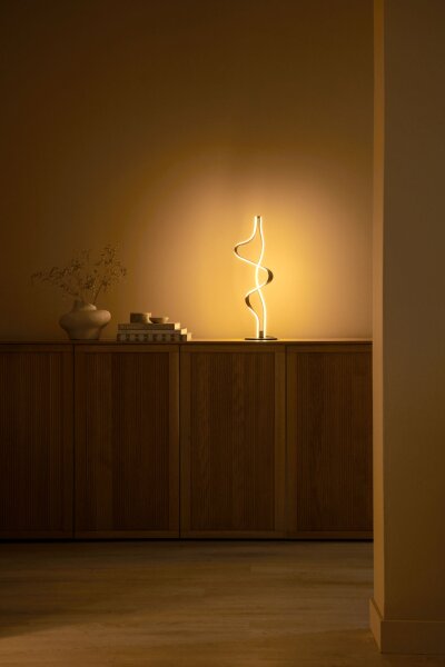 LED Tischlampe dimmbar Champagner 2700K H:60 cm 1750 lm