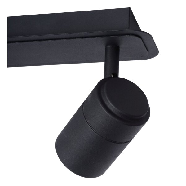 Deckenleuchte schwenkbar Schwarz GU10 IP44 H:12,5 cm