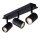 Deckenspot schwenkbar Schwarz GU10 IP44 H:12,5 cm