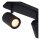 Deckenspot schwenkbar Schwarz GU10 IP44 H:12,5 cm