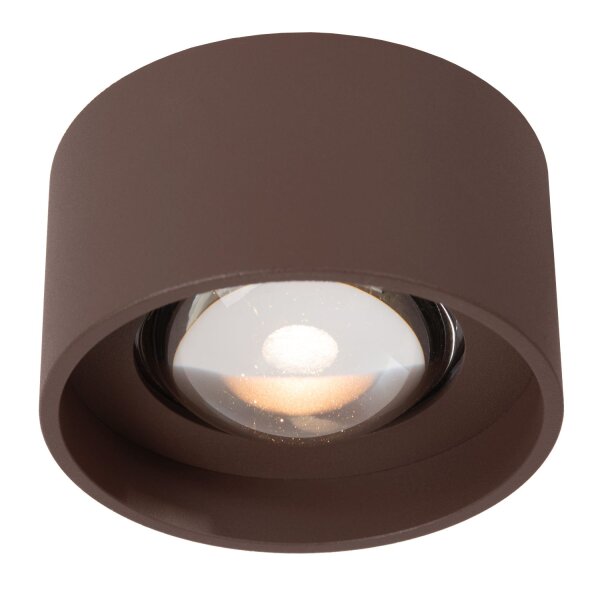 LED Deckenleuchte Aluminium Glas Rostbraun 2700K IP54