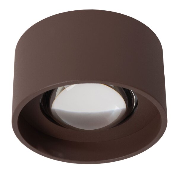 LED Deckenleuchte Aluminium Glas Rostbraun 2700K IP54