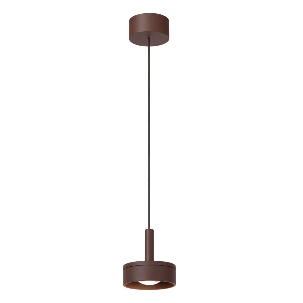 LED Pendelleuchte Aluminium Glas Rostbraun 2700K IP54