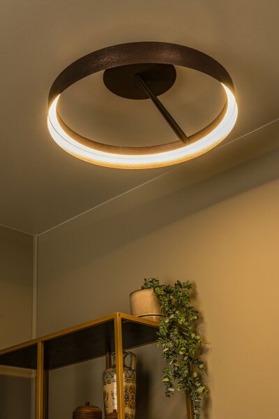 LED Deckenleuchte dimmbar Kaffeebraun 2200-3000K rund