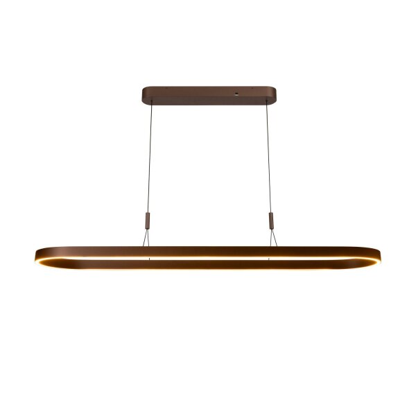 LED Pendelleuchte Alu Rostbraun CCT 2700-4000K L:150 cm