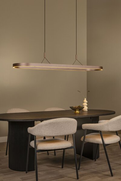 LED Pendelleuchte Alu Rostbraun CCT 2700-4000K L:150 cm