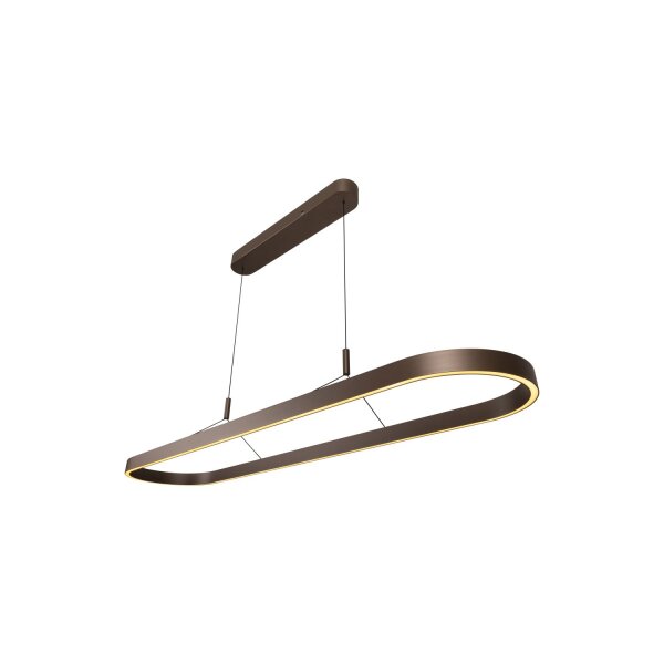 LED Pendelleuchte Alu Rostbraun CCT 2700-4000K L:150 cm