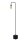 Stehlampe Fußschalter Marmor Stahl Schwarz E27 H:160 cm