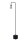 Stehlampe Fußschalter Marmor Stahl Schwarz E27 H:160 cm