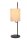 Tischlampe Leinen Stoff Schwarz Beige E27 H:64 cm
