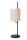 Tischlampe Leinen Stoff Schwarz Beige E27 H:64 cm