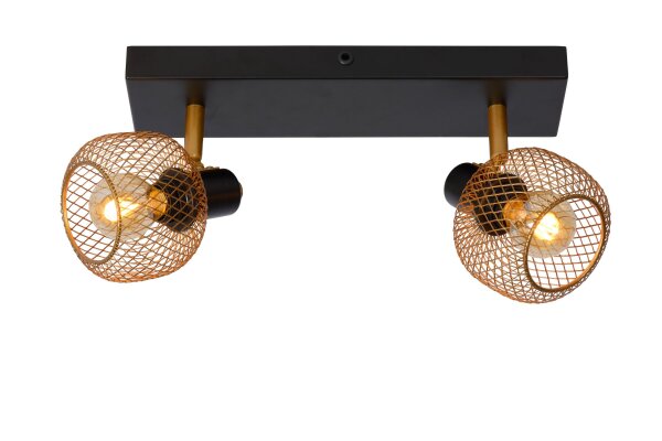 Deckenlampe verstellbar Schwarz Messing E14 L:31 cm