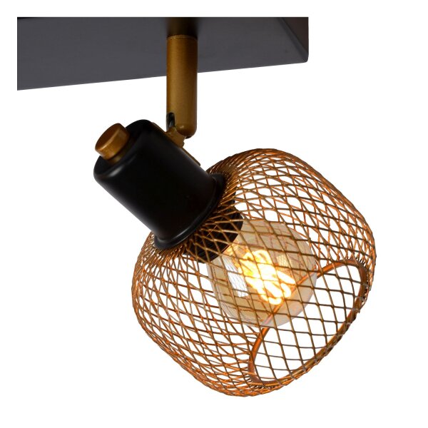 Deckenlampe verstellbar Schwarz Messing E14 L:31 cm