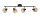 Deckenspot flexibel Schwarz Messing E14 L:76 cm Vintage