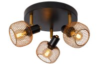 Deckenlampe schwenkbar Schwarz Messing E14 B:37 cm