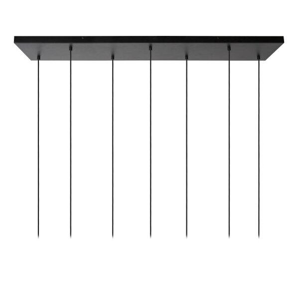 Hängelampe verstellbar Schwarz Rauchglas E27 L:130 cm