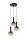 Hängelampe verstellbar Schwarz Rauchglas E27 Ø48,5 cm