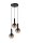 Hängelampe verstellbar Schwarz Rauchglas E27 Ø48,5 cm