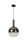 Hängelampe verstellbar Schwarz Rauchglas E27 B:30 cm