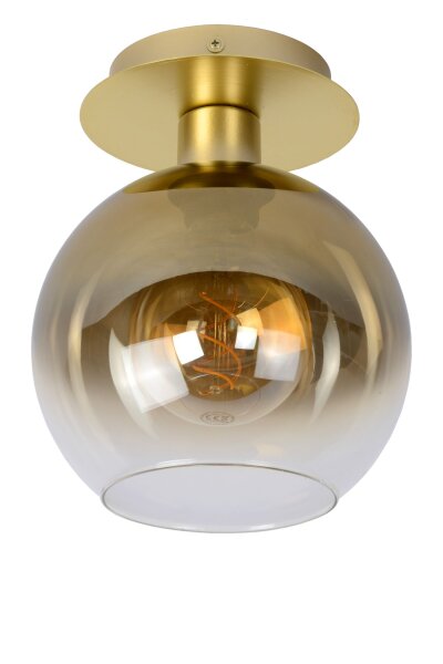 Deckenleuchte Glas Gold Bernstein E27 H:24,5 cm