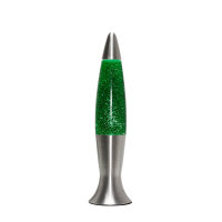 Retro Lavalampe ANGELINA Grün Glitter Silber 40cm