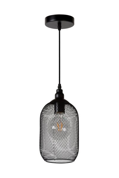 Pendelleuchte verstellbar Schwarz E27 Ø15 cm rund