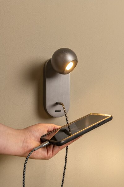 LED Wandlampe Schalter schwenkbar Grauguss 2700-4000K