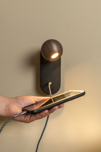 LED Wandlampe Schalter flexibel Kaffeebraun 2700-4000K