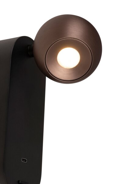 LED Wandlampe Schalter flexibel Kaffeebraun 2700-4000K