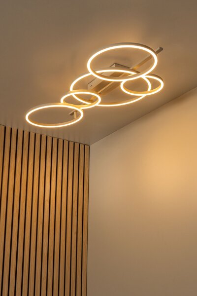 LED Deckenlampe drehbar Taupe CCT 2700-4000K L:132 cm